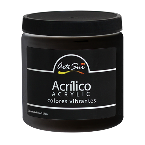 Imagen de ACRÍLICO ARTI SUR NEGRO INTENSO -1 Litro