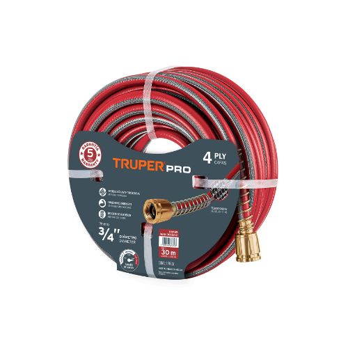 Imagen de MANGUERA REFORZADA 4 CAPAS 25 m X 1/2 - 1 unidad