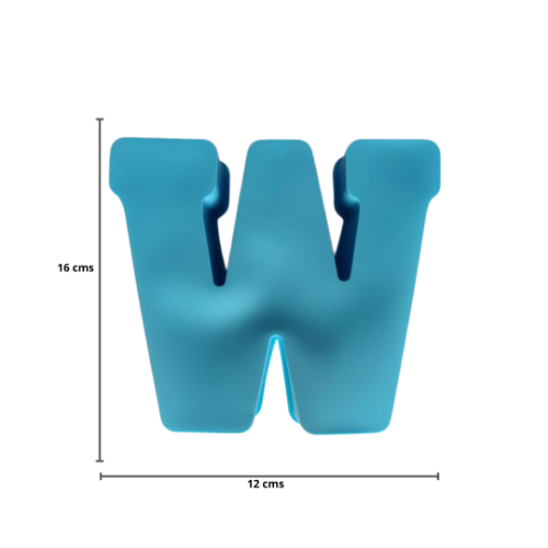 Imagen de MOLDE RESINA LETRA GRANDE W - 1 unidad