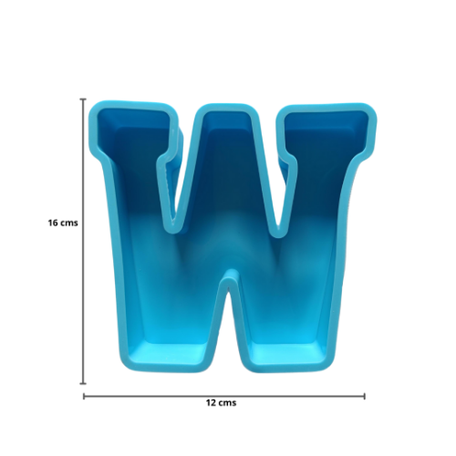 Imagen de MOLDE RESINA LETRA GRANDE W - 1 unidad