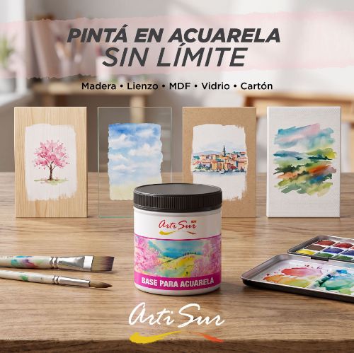 Imagen de BASE PARA ACUARELA ARTI SUR NEGRO 250 ML